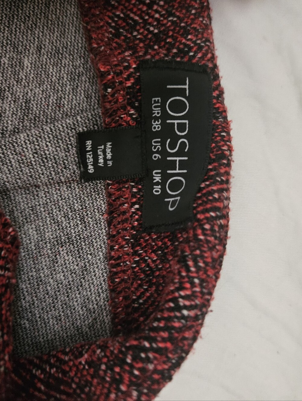Topshop Red and Black Knit Men's Sweater